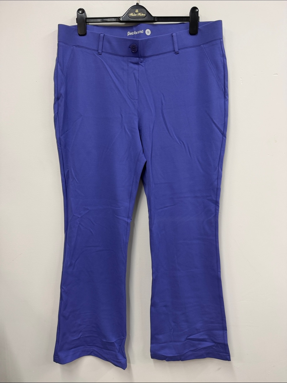 Betabrand Purple Boot Cut yoga dress pants 1X